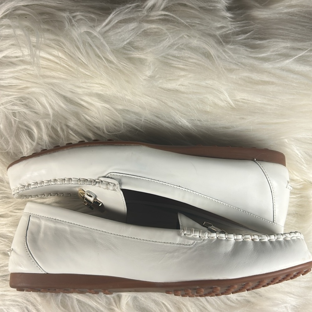 KATE SPADE Loafers Women's Size 8 Kate Spade Carmen S1350018 White Leather Shoes - Picture 12 of 15